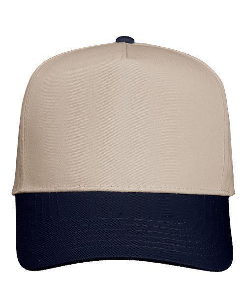 Red White & Brunette Embroidered Adjustable Five-Panel Twill Hat