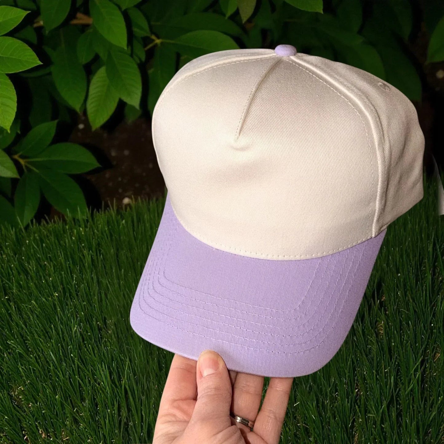 American Honey Embroidered Adjustable Five-Panel Twill Hat