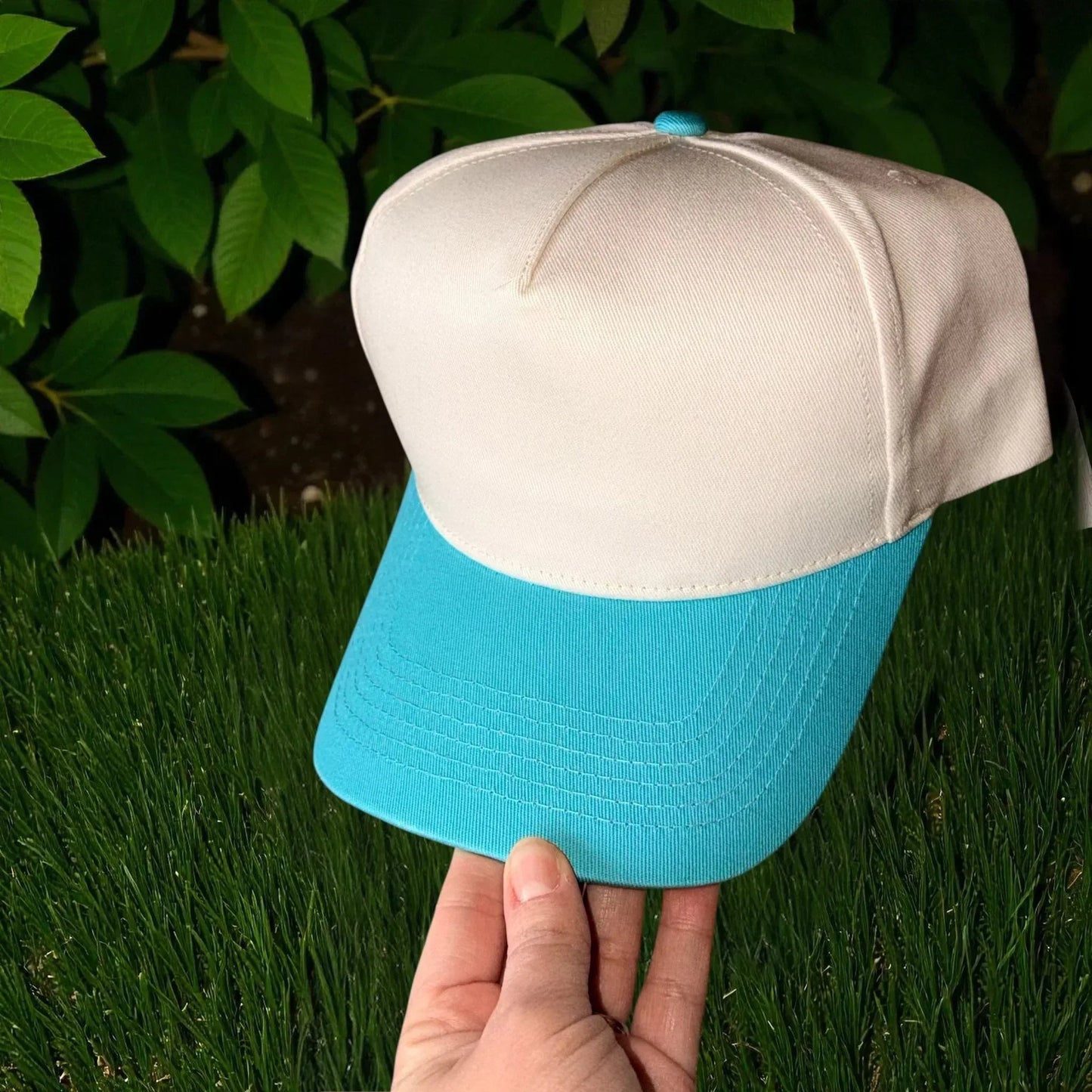 Put it on my husband's tab Embroidered Adjustable Five-Panel Twill Hat