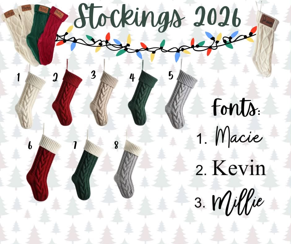 Custom Christmas Stockings - Close 7/24